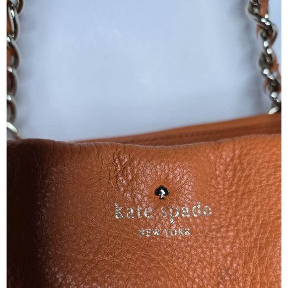 Kate Spade Andee Cobble Hill Satchel Pebble Leather Orange - Picture 3 of 12